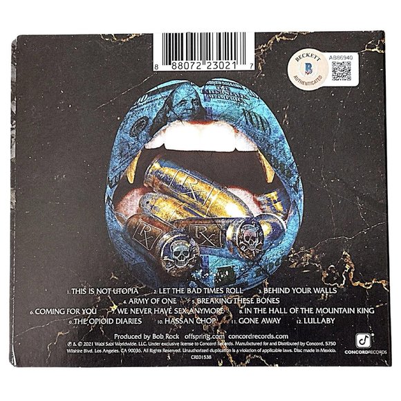 The Offspring Signed Let The Bad Times Roll CD Cover Beckett Autograph Album - Picture 4 of 6